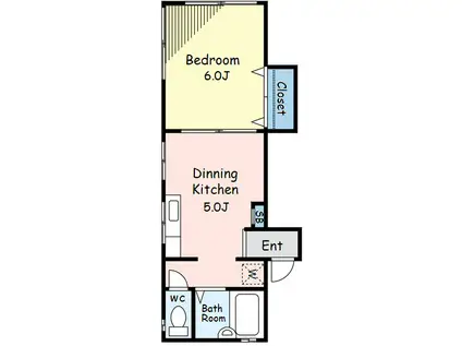 メゾン小山(1DK/3階)の間取り写真