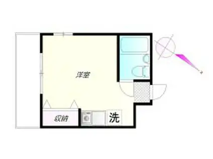 グレイス戸塚(ワンルーム/4階)の間取り写真
