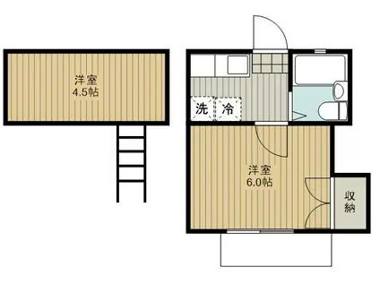 バレンシア(1K/1階)の間取り写真