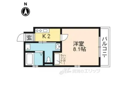 エスパシオ梅津(1K/3階)の間取り写真