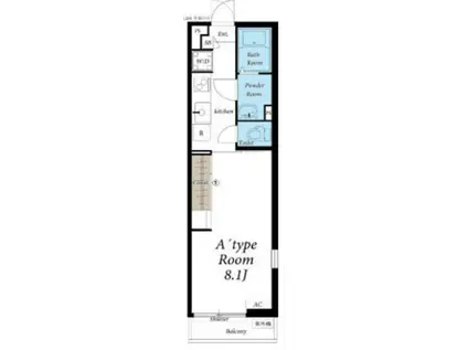 リブリ ISHIWATA(1K/2階)の間取り写真