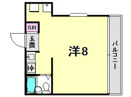 セレクト三愛(ワンルーム/3階)の間取り写真