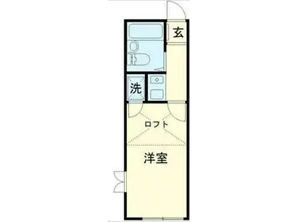 メゾン十日市場(1K/1階)の間取り写真