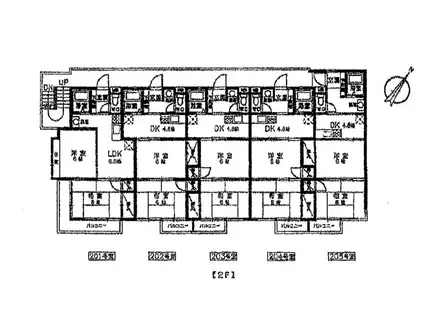 ヴィラ東川口(2DK/2階)の間取り写真