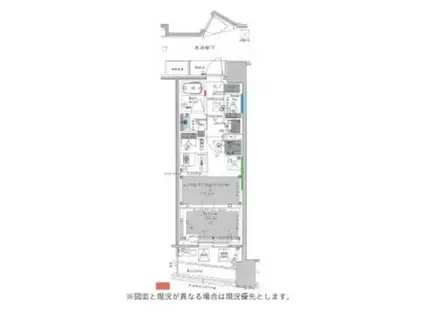 プラウド渋谷東 8階(1LDK/8階)の間取り写真