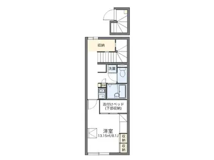 レオパレス長池(1K/2階)の間取り写真