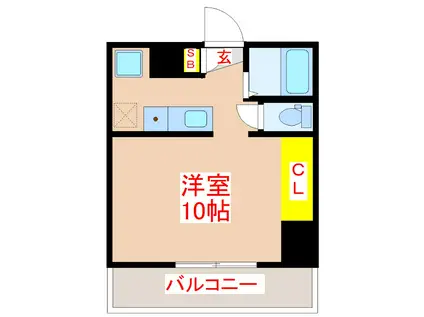 URBANLIFE東邦ビル(ワンルーム/2階)の間取り写真