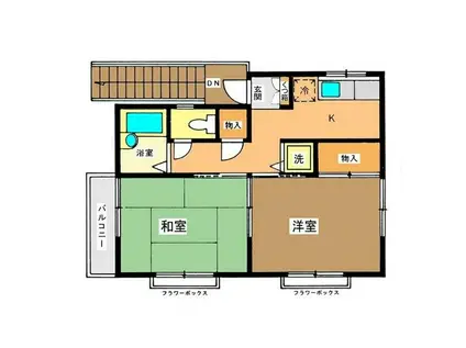 第2インテグラ戸越(2K/2階)の間取り写真