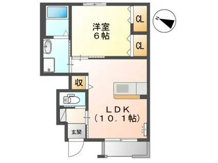 レガロ・パドレIII(1LDK/1階)の間取り写真