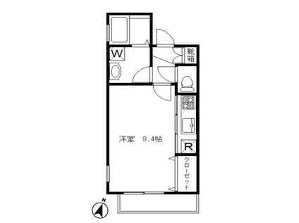 コート駒沢(ワンルーム/3階)の間取り写真