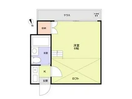 ミキハイツ(1K/1階)の間取り写真