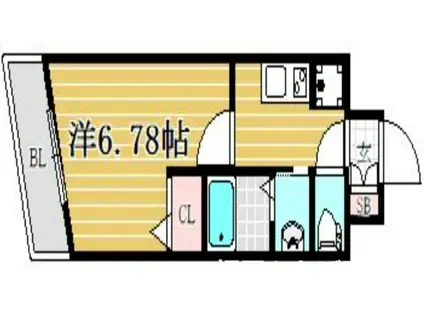 アネシスT・J(1K/3階)の間取り写真