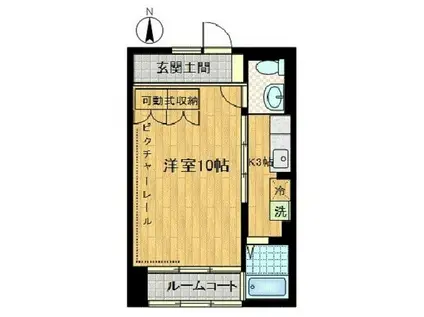 ラハイナコート(1K/1階)の間取り写真