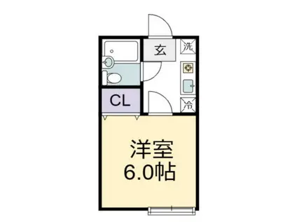 リラクシア柏(1K/2階)の間取り写真