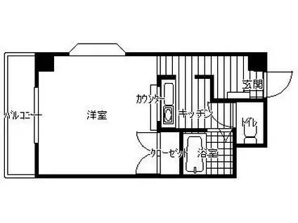 エミネンス藤(1K/5階)の間取り写真