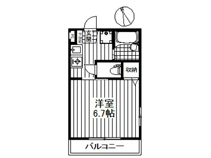 REVEUR HARUNA(1K/2階)の間取り写真
