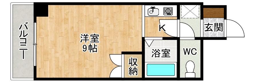 オリエンタル東新町(ワンルーム/7階)の間取り写真