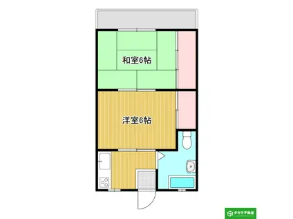 アミーゴ扇山(2K/2階)の間取り写真