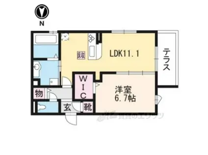 セジュール神楽田(1LDK/1階)の間取り写真