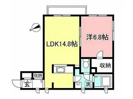 モンテベルナ(1LDK/2階)の間取り写真