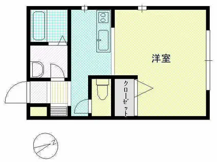 フォーチュンVI(1K/2階)の間取り写真