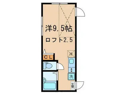 グローレ蓮根(ワンルーム/2階)の間取り写真