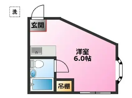 シティハウス小杉(ワンルーム/1階)の間取り写真