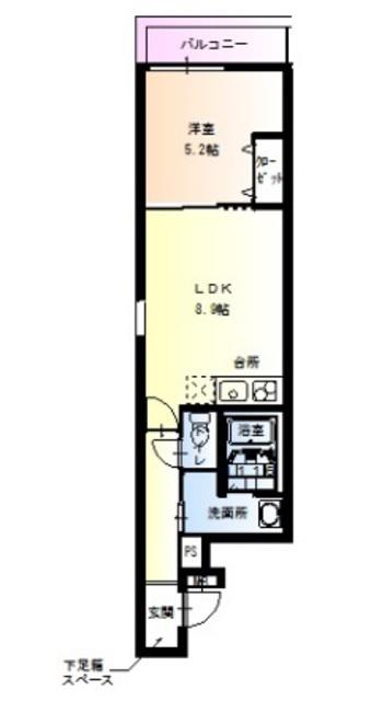 フジパレス西加賀屋III番館(1LDK/1階)の間取り写真