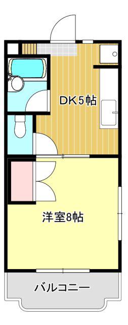 マンション金丸(1DK/1階)の間取り写真
