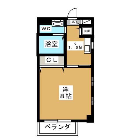 TRUST VALUE麻布十番(1K/5階)の間取り写真