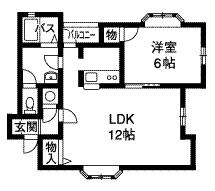 トゥール・デュ・コバ(1LDK/1階)の間取り写真