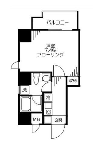 エクセルピア大森南(1K/10階)の間取り写真