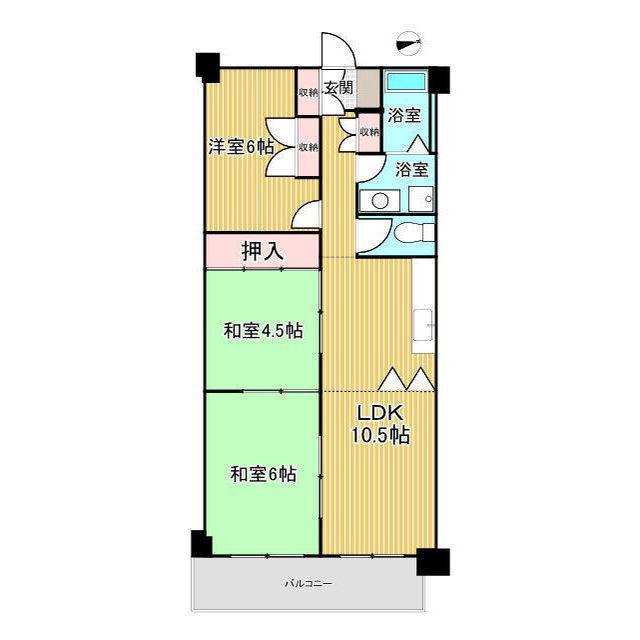 SAKATA HEIGHTS(3LDK/2階)の間取り写真