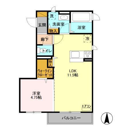 MAISON 勇(1LDK/2階)の間取り写真