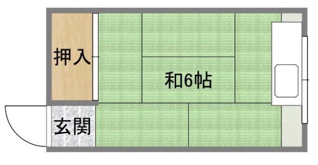 はるみ荘(ワンルーム/1階)の間取り写真