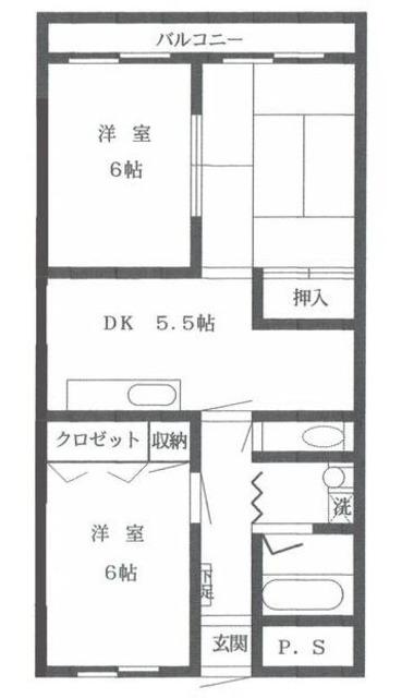 メゾン南小岩(3DK/4階)の間取り写真