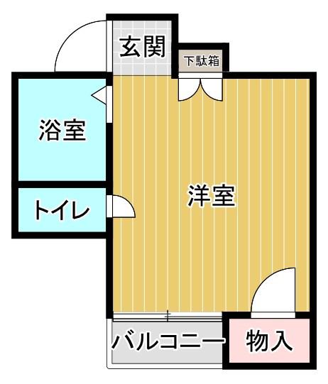 メゾン緑橋(ワンルーム/3階)の間取り写真