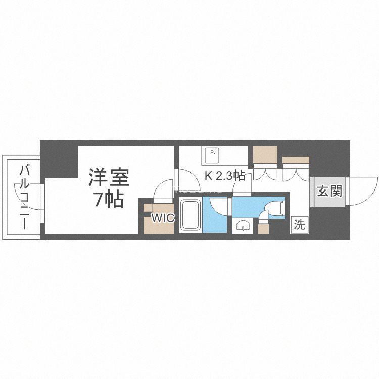 エスリードコート堺筋本町(1K/5階)の間取り写真