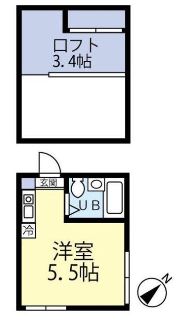 MY PLAN 中野坂上(ワンルーム/1階)の間取り写真