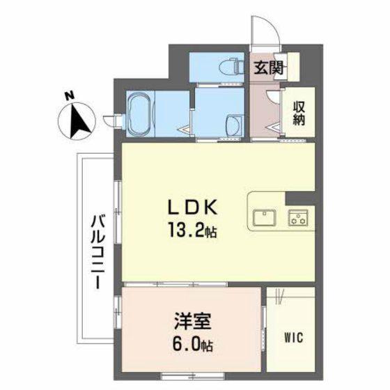 カーサ・フェリーチェ(1LDK/2階)の間取り写真