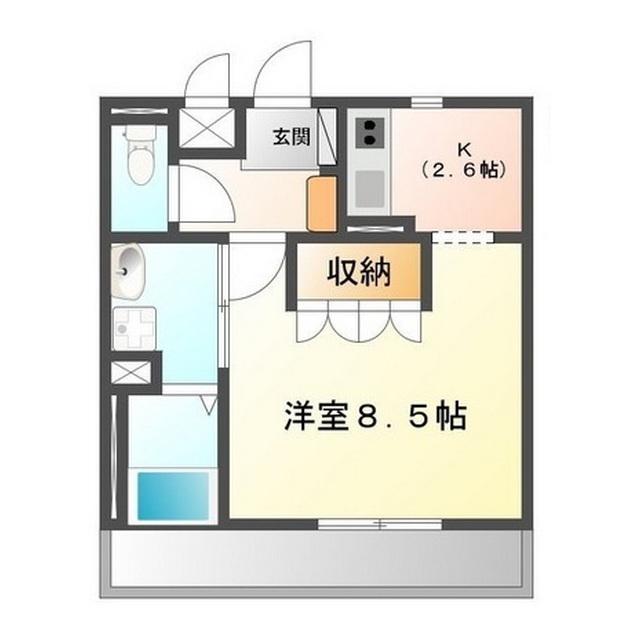 ESPOIR(1K/2階)の間取り写真