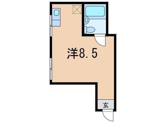 榮喜堂ビル(ワンルーム/3階)の間取り写真