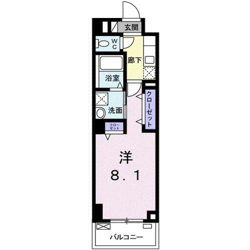 ケーズ昭和町(1K/3階)の間取り写真