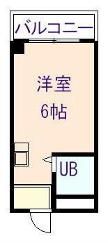 YOUハイム今里(ワンルーム/5階)の間取り写真
