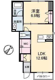 メゾンド セルディーナ(1LDK/1階)の間取り写真
