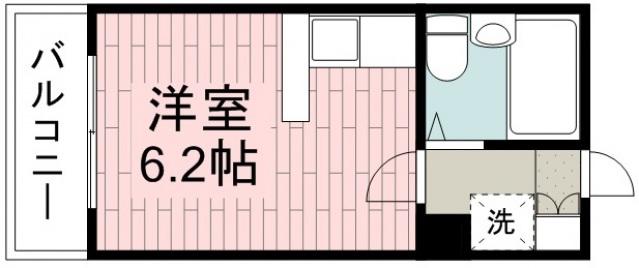 エマーユ川越南通町(1K/3階)の間取り写真
