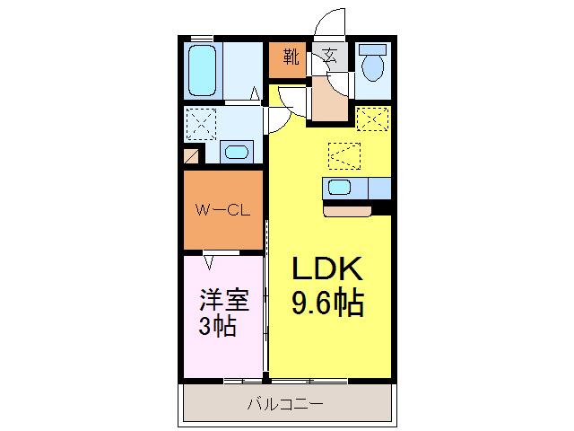メゾン ド クレール(1LDK/1階)の間取り写真