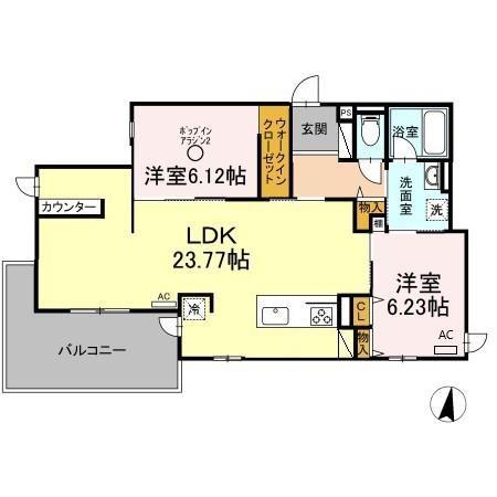 GRAZIO A棟(2LDK/3階)の間取り写真