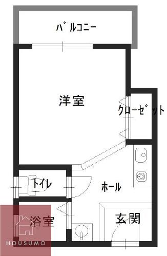 サンメゾンⅦ(1K/3階)の間取り写真