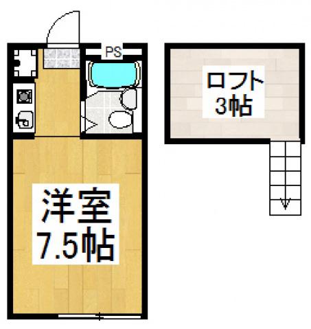 エジャンスTK(ワンルーム/1階)の間取り写真